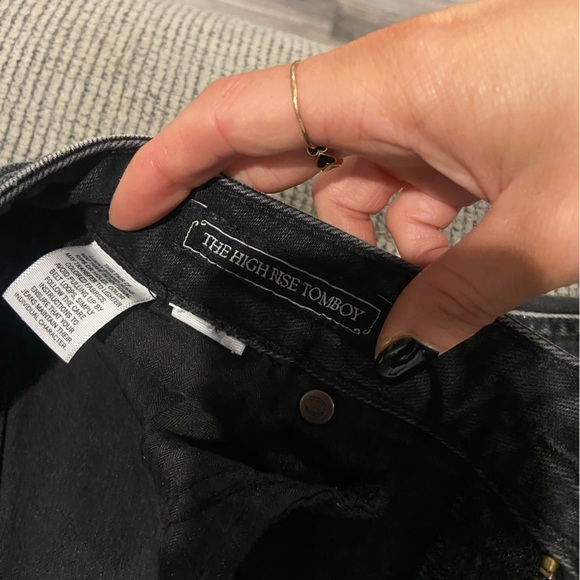 Lucky Brand black denim. High rise tomboy 4/27 - Picture 1 of 4